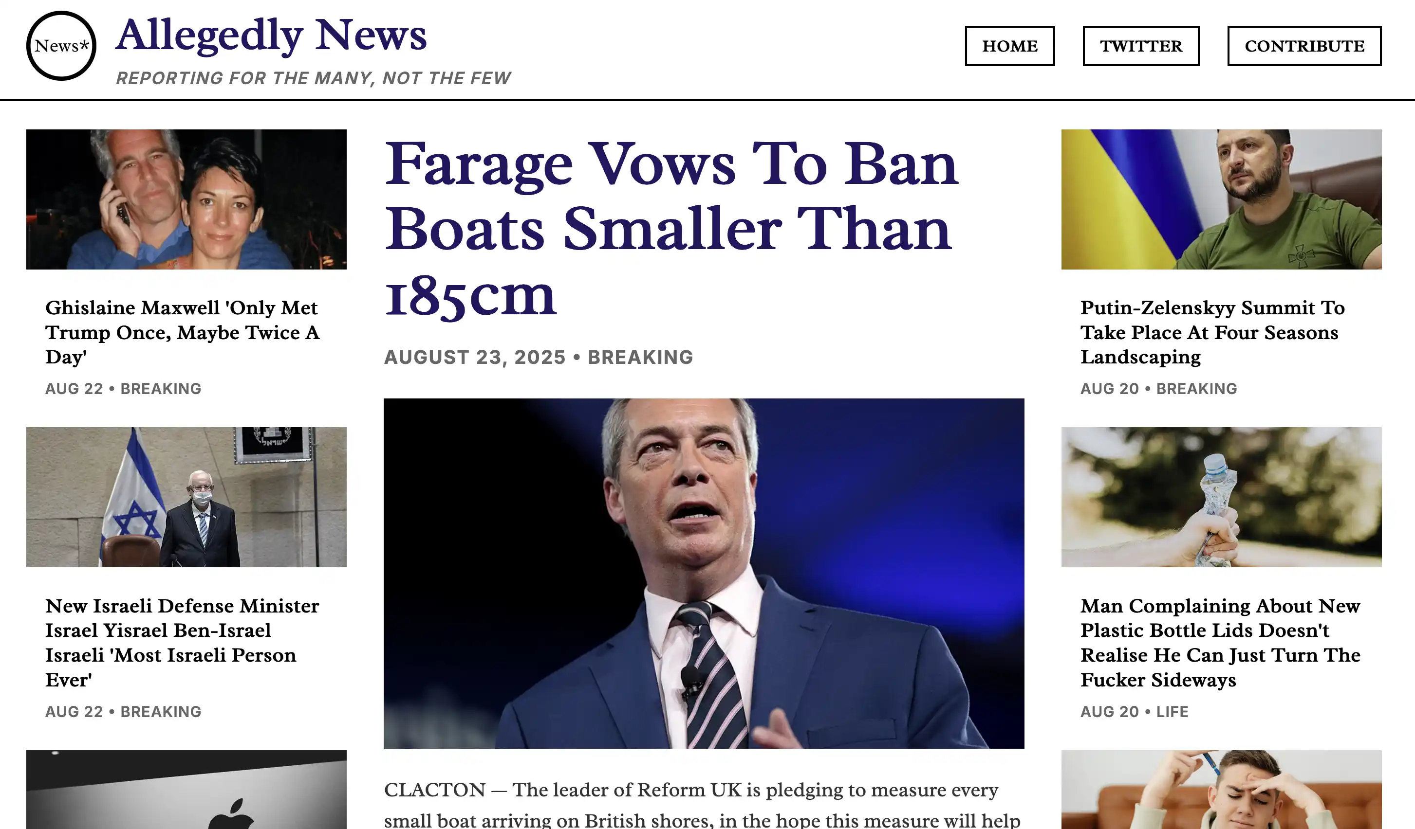 Allegedly News screenshot